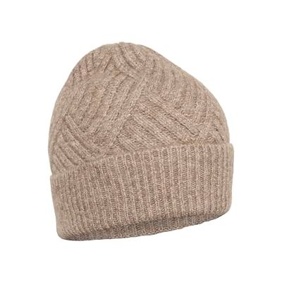 Kaffe Curve Plus storlek mössa stickad åtkomst vanlig passform vikbar kant, Petrified ekblandning, One size Kaffe Curve Plus storlek mössa stickad åtkomst vanlig passform vikbar kant, Petrified ekblandning, One size