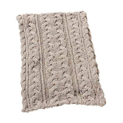 Aran Crafts Ireland Aran Crafts irländsk kabelstickad tungvikt halsduk 10 x 64 tum (100% merinoull), havregryn, en storlek Aran Crafts Ireland Aran Crafts irländsk kabelstickad tungvikt halsduk 10 x 64 tum (100% merinoull), havregryn, en storlek