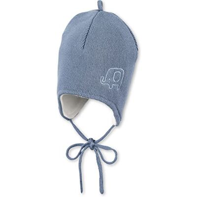 Sterntaler Unisex barn stickad mössa elefant mössa, blå, 49 Sterntaler Unisex barn stickad mössa elefant mössa, blå, 49