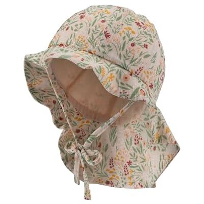 Sterntaler Nackskydd för flickor, barn, tryckt med trädgårdsblommor, solhatt, Mjuk rosa, 43 Sterntaler Nackskydd för flickor, barn, tryckt med trädgårdsblommor, solhatt, Mjuk rosa, 43