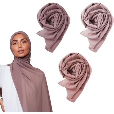 Voile Chic hijab halsduk för kvinnor premium chiffong omlott huvudscarf halkfri, flerfärgad, standard, Flerfärgad, Standard Voile Chic hijab halsduk för kvinnor premium chiffong omlott huvudscarf halkfri, flerfärgad, standard, Flerfärgad, Standard