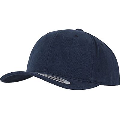 Flexfit Keps borstad bomull twill mid-profil, marinblå, En Storlek Flexfit Keps borstad bomull twill mid-profil, marinblå, En Storlek