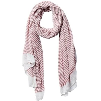 Hadley Wren Women's Lightweight Summer Insect Shield Scarf, Red Stripes, One Size Hadley Wren Women's Lightweight Summer Insect Shield Scarf, Red Stripes, One Size