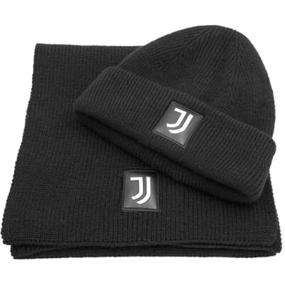 JUVENTUS Halsduk och mössa set med boxbroderi 47% PC 31% PL 22% ny 133555 svart, Svart, one size JUVENTUS Halsduk och mössa set med boxbroderi 47% PC 31% PL 22% ny 133555 svart, Svart, one size