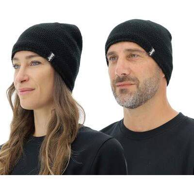 Jeep O102912-B000 J J23W stickad mössa Unisex Black Uni Jeep O102912-B000 J J23W stickad mössa Unisex Black Uni