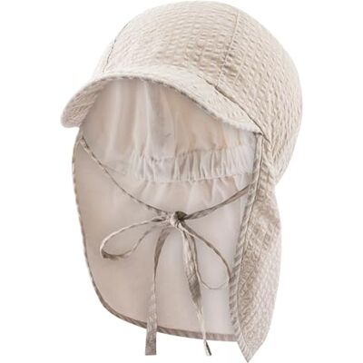 Sterntaler Skärmmössa för pojkar med nackskydd och knytband, solhatt, Beige, 49 Sterntaler Skärmmössa för pojkar med nackskydd och knytband, solhatt, Beige, 49