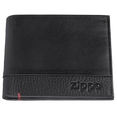 Zippo -plånbok – Läder – Svart – Liten plånbok för dam och herr– Portmonnä med RFID-skydd – Perfekt för kort och sedlar Zippo -plånbok – Läder – Svart – Liten plånbok för dam och herr– Portmonnä med RFID-skydd – Perfekt för kort och sedlar