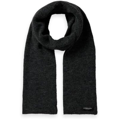 Scotch & Soda logo stickad halsduk, Kolmelange U021, en storlek Scotch & Soda logo stickad halsduk, Kolmelange U021, en storlek