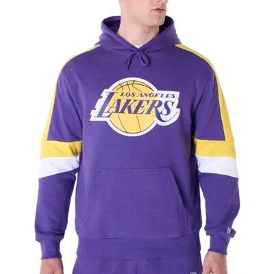 Los Angeles Lakers New Era Colour Block OS överdimensionerad huvtröja lila Los Angeles Lakers New Era Colour Block OS överdimensionerad huvtröja lila