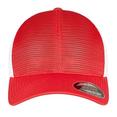 Flexfit Unisex basebollkeps, röd/vit, L/XL Flexfit Unisex basebollkeps, röd/vit, L/XL