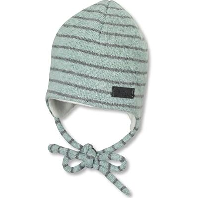 Sterntaler Unisex barnmössa baby beanie mössa randig, Turkos, 43 Sterntaler Unisex barnmössa baby beanie mössa randig, Turkos, 43