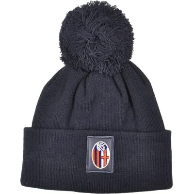 Bologna FC PONPON mössa slät stickad lapp läder broderad INT. Fleece 50% PC 50% PL Bologna 283466 Bologna, Blå, 34 Bologna FC PONPON mössa slät stickad lapp läder broderad INT. Fleece 50% PC 50% PL Bologna 283466 Bologna, Blå, 34