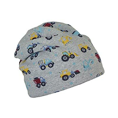 Sterntaler Baby-pojkar slouch-beanie lastbil traktormössa, silver, 39 Sterntaler Baby-pojkar slouch-beanie lastbil traktormössa, silver, 39