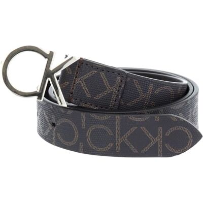 Calvin Dambälte CK Mono-bälte 3 cm i läder, Brun Mono, 80 Calvin Dambälte CK Mono-bälte 3 cm i läder, Brun Mono, 80