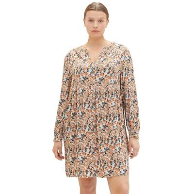 TOM TAILOR Dam plusstorlek klänning, 32369 – Small Grey Tie Dye Floral, 46/L TOM TAILOR Dam plusstorlek klänning, 32369 – Small Grey Tie Dye Floral, 46/L
