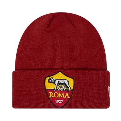 AS Roma New Era Unisex – barn och ungdomar vinterhatt, Mörkröd AS Roma New Era Unisex – barn och ungdomar vinterhatt, Mörkröd