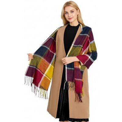 Good Nite halsduk kvinnor vinter gröna halsdukar sjalar halsdukar halsdukar halsdukar damer julklappar lång mjuk varm tartan halsduk ull snurrande tofs lång stola för kvinnor, Lila, 200 * 60cm Good Nite halsduk kvinnor vinter gröna halsdukar sjalar halsdukar halsdukar halsdukar damer julklappar lång mjuk varm tartan halsduk ull snurrande tofs lång stola för kvinnor, Lila, 200 * 60cm