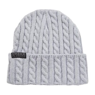Urban Classics Unisex Cable Knit Beanie-mössa, ljunggrå, En Storlek Urban Classics Unisex Cable Knit Beanie-mössa, ljunggrå, En Storlek