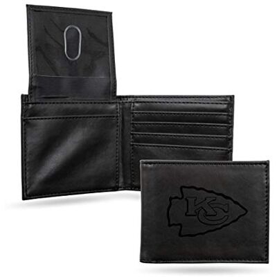 Rico Industries NFL lasergraverad plånbok med kulle, svart Lagfärg 3.5 x 4.25-inches Rico Industries NFL lasergraverad plånbok med kulle, svart Lagfärg 3.5 x 4.25-inches