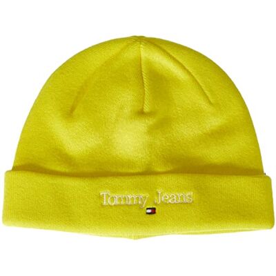 Tommy Jeans Tommy Hilfiger Tjw sportmössa för kvinnor stickad hatt, solgul, OS, Solgul, en storlek Tommy Jeans Tommy Hilfiger Tjw sportmössa för kvinnor stickad hatt, solgul, OS, Solgul, en storlek