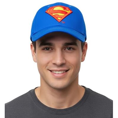 cotton division Legend Icon Officiell DC Comics Superman Baseball Logo Snapback Baseball Cap Unisex keps justerbar hatt med visir streetwear, en storlek, blå cotton division Legend Icon Officiell DC Comics Superman Baseball Logo Snapback Baseball Cap Unisex keps justerbar hatt med visir streetwear, en storlek, blå