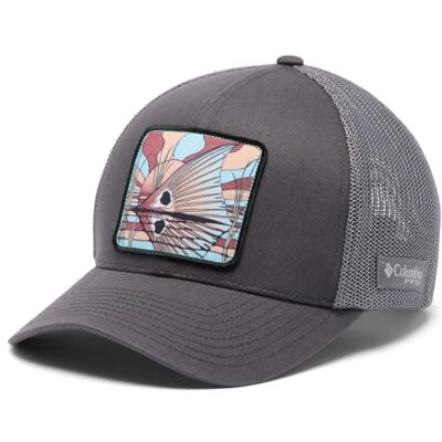 Columbia PFG Patch Mesh Ball Cap, Haj/stad/grå/rödfisk glans, S-M Columbia PFG Patch Mesh Ball Cap, Haj/stad/grå/rödfisk glans, S-M