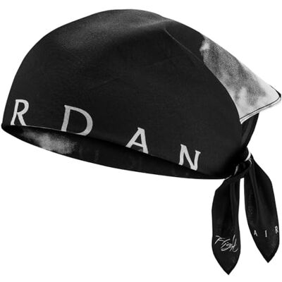 NIKE Jordan Printed Flight Bandana för man, Black/White/White, One Size NIKE Jordan Printed Flight Bandana för man, Black/White/White, One Size