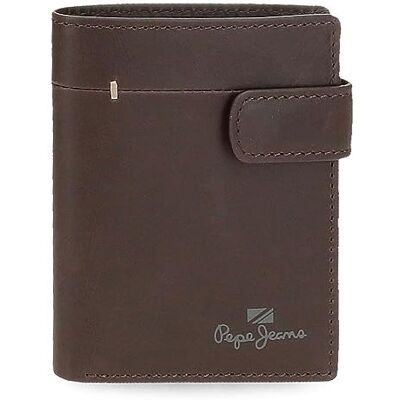 Pepe Jeans Staple Vertikal plånbok med klickstängning Brun 8,5x10,5x1 cms Läder, Brun, Talla única, Vertikal plånbok med klickstängning Pepe Jeans Staple Vertikal plånbok med klickstängning Brun 8,5x10,5x1 cms Läder, Brun, Talla única, Vertikal plånbok med klickstängning