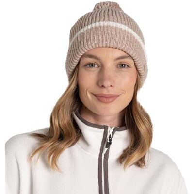 Craghoppers Dam Aine stickad vinter tofs mössa hatt, Färsk beige, S/M Craghoppers Dam Aine stickad vinter tofs mössa hatt, Färsk beige, S/M
