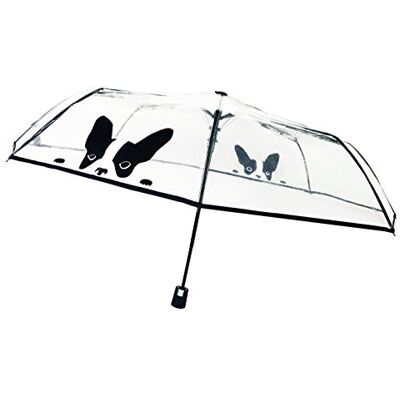 SMATI SMARTBULLE Transparent paraply Kompakt; Hållbart; Vindskydd; Automatisk öppning; Diameter=98cm; Paraply för kvinnor; HUND design. SMATI SMARTBULLE Transparent paraply Kompakt; Hållbart; Vindskydd; Automatisk öppning; Diameter=98cm; Paraply för kvinnor; HUND design.