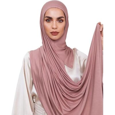 Voile Chic Omedelbar hijab halsduk för kvinnor Presewn Jersey Hijab, Dammig ros, en storlek Voile Chic Omedelbar hijab halsduk för kvinnor Presewn Jersey Hijab, Dammig ros, en storlek