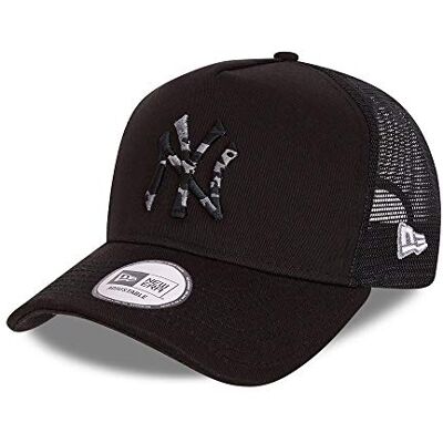 New Era New York Yankees Camouflage Infill A-Frame justerbar truckerkeps, Schwarz, En storlek New Era New York Yankees Camouflage Infill A-Frame justerbar truckerkeps, Schwarz, En storlek