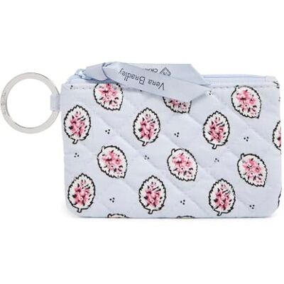 Vera Bradley kvinnors bomull blixtlås ID fodral plånbok, magnifique blad, en storlek Vera Bradley kvinnors bomull blixtlås ID fodral plånbok, magnifique blad, en storlek