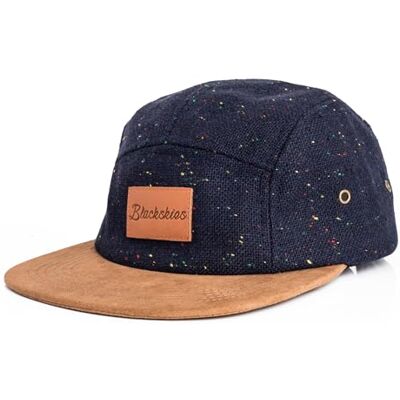 Blackskies ® Obsidian 5-panel keps män kvinnor skater basecap mocka unisex baseballmössa ull paraplymössa – män kvinnor streetwear utomhus sommar fritid, Obsidian – marinblå brun, one size Blackskies ® Obsidian 5-panel keps män kvinnor skater basecap mocka unisex baseballmössa ull paraplymössa – män kvinnor streetwear utomhus sommar fritid, Obsidian – marinblå brun, one size