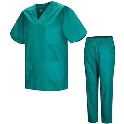 MISEMIYA Pack * 2 Pcs CASACA Y PANTALÓN SANITARIOS UNISEX UNIFORMES SANITARIOS MÉDICOS 2-817-8312 L, Grön MISEMIYA Pack * 2 Pcs CASACA Y PANTALÓN SANITARIOS UNISEX UNIFORMES SANITARIOS MÉDICOS 2-817-8312 L, Grön