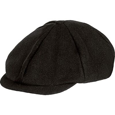 Boland 33017 – mössa Birmingham, brun-svart, skärmmössa, engelsmän, tyg med fiskbensmönster, kostym, karneval, temafest Boland 33017 – mössa Birmingham, brun-svart, skärmmössa, engelsmän, tyg med fiskbensmönster, kostym, karneval, temafest