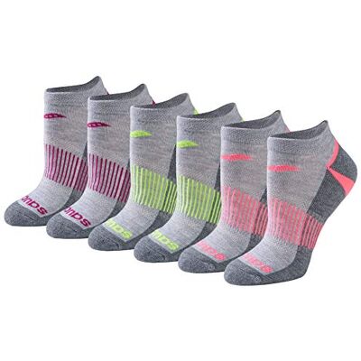 Saucony damstrumpor (6-pack), Grå blandade (6 par), Shoe Size: 4-7 Saucony damstrumpor (6-pack), Grå blandade (6 par), Shoe Size: 4-7