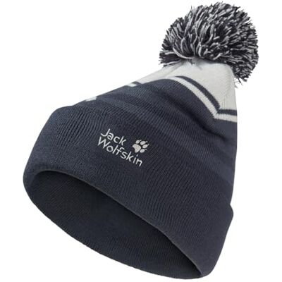 Jack Wolfskin unisex barn Mössa Stripy Pompom Beanie K Jack Wolfskin unisex barn Mössa Stripy Pompom Beanie K