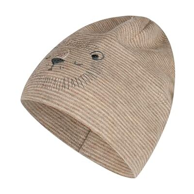 Sterntaler Beanie lejon, brun mel., 49 Sterntaler Beanie lejon, brun mel., 49
