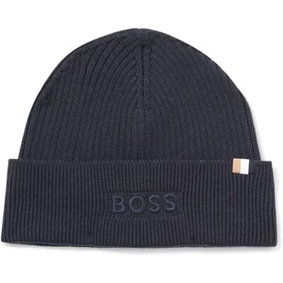 Boss Herr Magico ribbat blandat material mössa hatt, marinblå, en storlek Boss Herr Magico ribbat blandat material mössa hatt, marinblå, en storlek