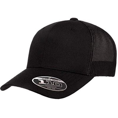 Flexfit herr 110 återvinningsbar trucker nätmössa, svart, en storlek Flexfit herr 110 återvinningsbar trucker nätmössa, svart, en storlek