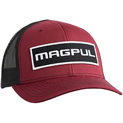 Magpul Trucker Hatt Snap Back Baseballkeps, En Storlek Unisex Vuxen Keps, Woodmark kardinal/svart lapp, M Magpul Trucker Hatt Snap Back Baseballkeps, En Storlek Unisex Vuxen Keps, Woodmark kardinal/svart lapp, M