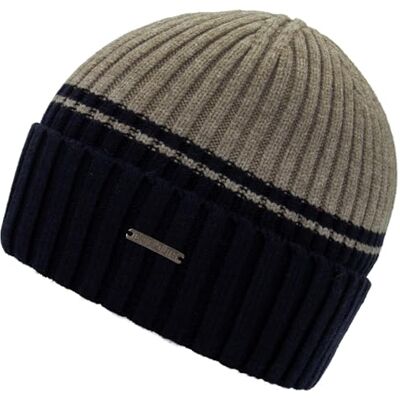 CHILLOUTS Twotone Soft Beanie Herrar mössa med uppvikbar kant uppvik höst-vinter Höst Vinter One Size beige CHILLOUTS Twotone Soft Beanie Herrar mössa med uppvikbar kant uppvik höst-vinter Höst Vinter One Size beige