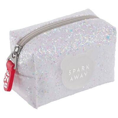 Back2Fun Vit glitter plånbok B2F, resetillbehör-plånbok unisex barn, 100 x 70 x 50 mm, Vit, 100 x 70 x 50 mm Back2Fun Vit glitter plånbok B2F, resetillbehör-plånbok unisex barn, 100 x 70 x 50 mm, Vit, 100 x 70 x 50 mm