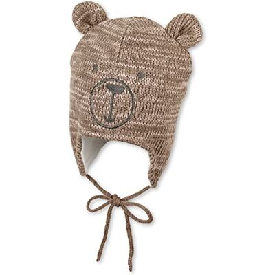 Sterntaler Unisex barn stickad mössa björnansikte mössa, BRUN, 51 Sterntaler Unisex barn stickad mössa björnansikte mössa, BRUN, 51