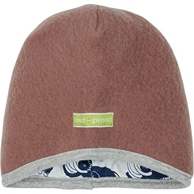 loud + proud Unisex barn ullfleece, GOTS certifierad mössa, Nougat, 50/56 loud + proud Unisex barn ullfleece, GOTS certifierad mössa, Nougat, 50/56