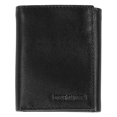 Steve Madden Men's Leather RFID Trifold Wallet with ID Window Steve Madden Men's Leather RFID Trifold Wallet with ID Window