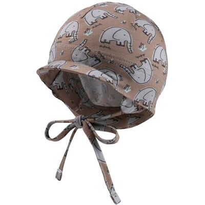 Sterntaler Schirmmütze Jersey Elefant med Bindeband, elefantkeps i jersey med slips för barn, blassbraun, blassbraun Sterntaler Schirmmütze Jersey Elefant med Bindeband, elefantkeps i jersey med slips för barn, blassbraun, blassbraun