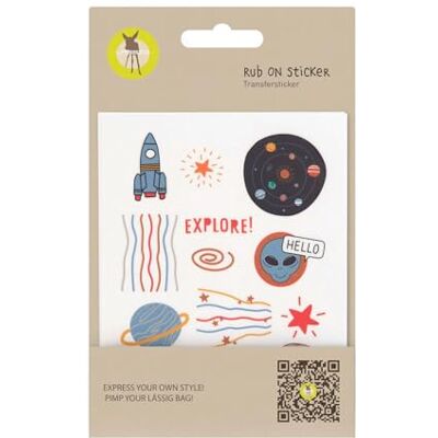 Lassig Lässig Sticker Rub On Space Purse Hanger, färgglad, en storlek Unisex-Child, Färgad, Taglia unica Lassig Lässig Sticker Rub On Space Purse Hanger, färgglad, en storlek Unisex-Child, Färgad, Taglia unica