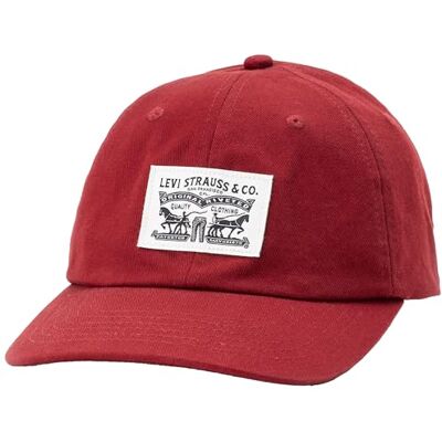 Levi's Relaxed Dad Heritage Cap, Dull Red, en man, DULL RED, One size Levi's Relaxed Dad Heritage Cap, Dull Red, en man, DULL RED, One size